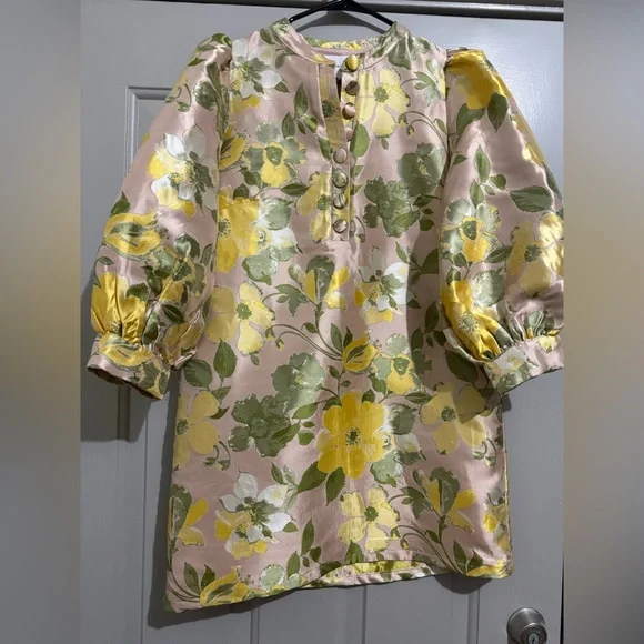 POMANDER PLACE small Daylily Jacquard Samantha Dress EUC - Picture 5 of 7